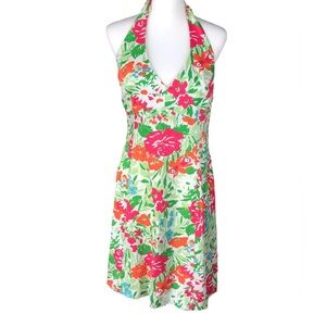 Chaps Ralph Lauren Floral Halter Dress Sundress size 4